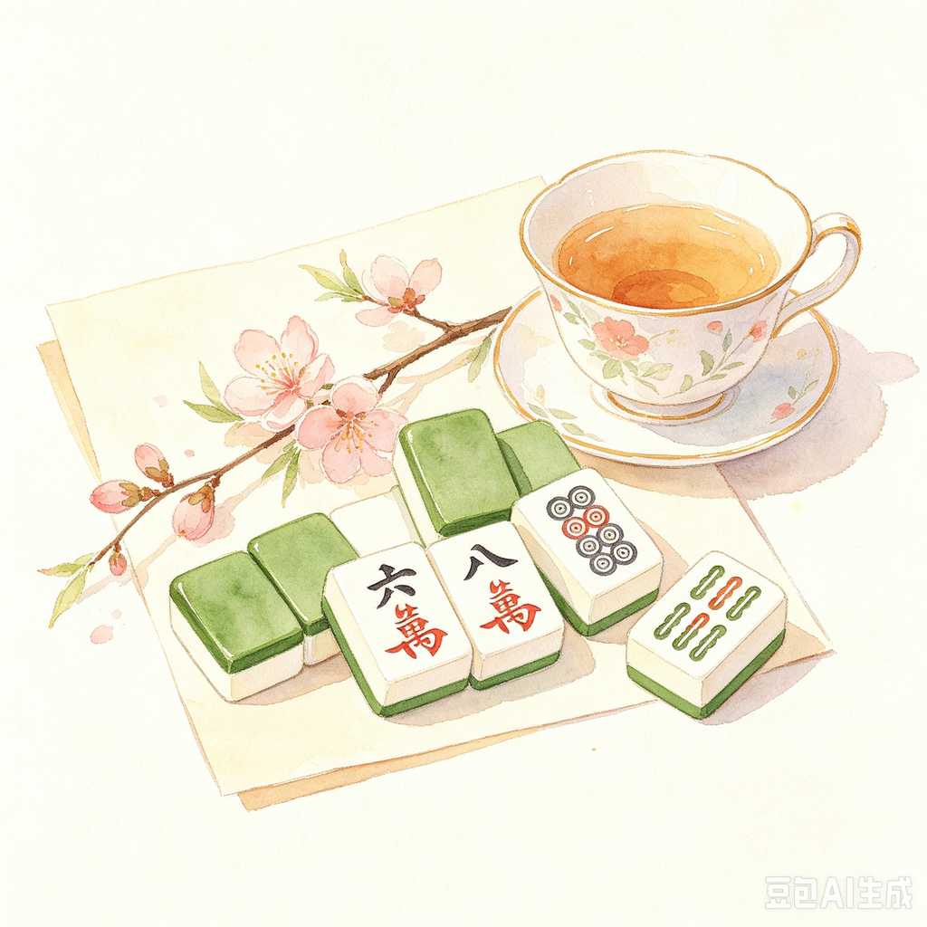 blue mahjong tiles